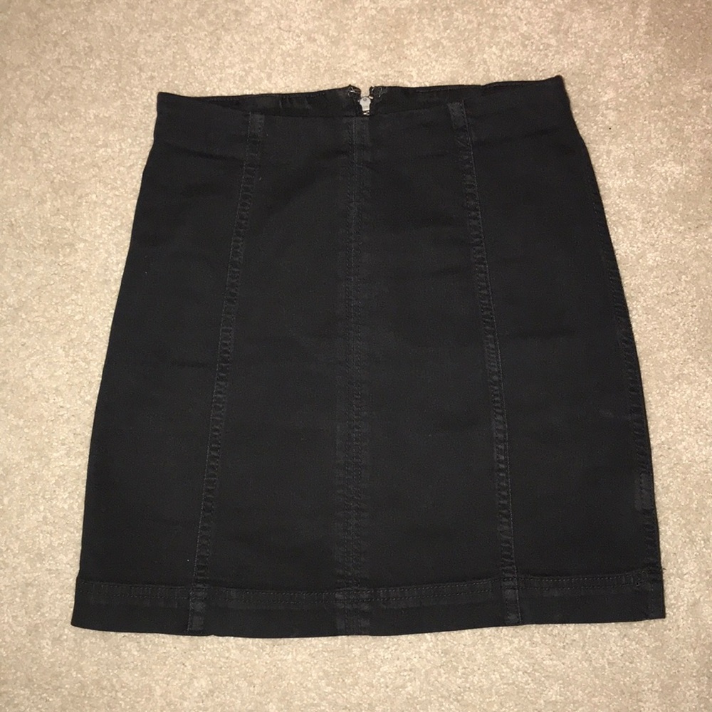 free people black mini skirt